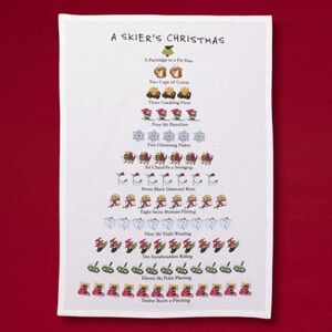 Christmas: A Skiers Christmas Kitchen Towel